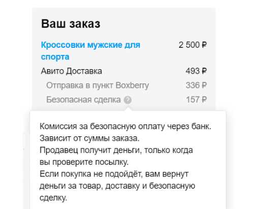 Шаги доставки курьером на Авито