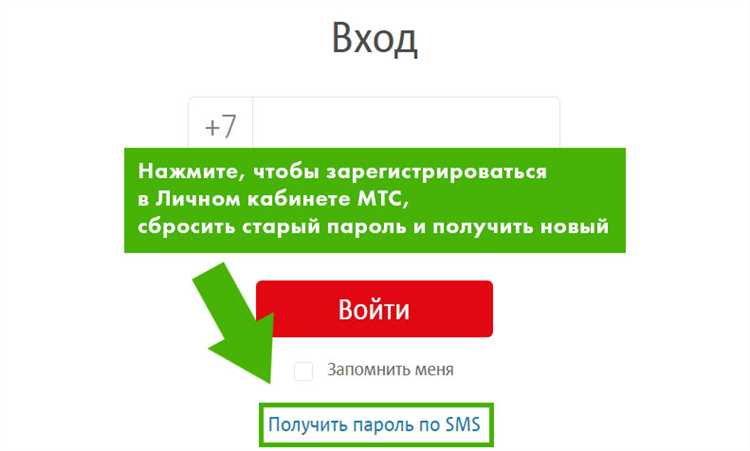 Способ 2: Запрос пароля через SMS