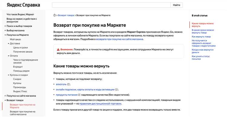 Шаги для оформления возврата через личный кабинет