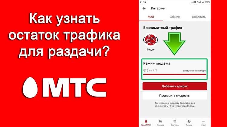 Изменение лимита на раздачу интернета в МТС