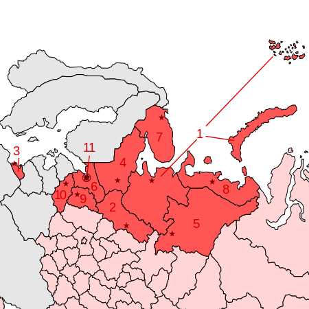 Северо-западный регион России: перечень городов включая Санкт-Петербург и Мурманск